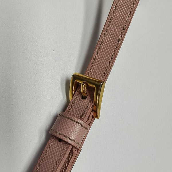Saffiano Calfskin Crossbody Bag Pink