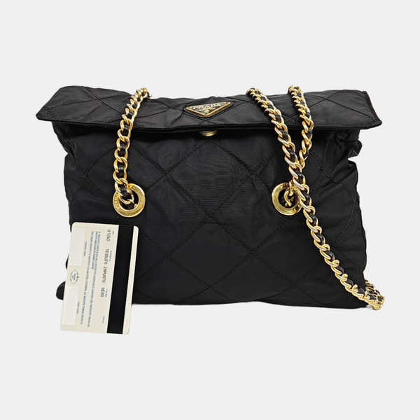 Nylon Quilted Nylon Black