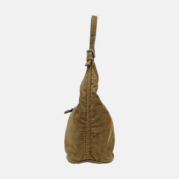 Corduroy Shoulder Bag Brown