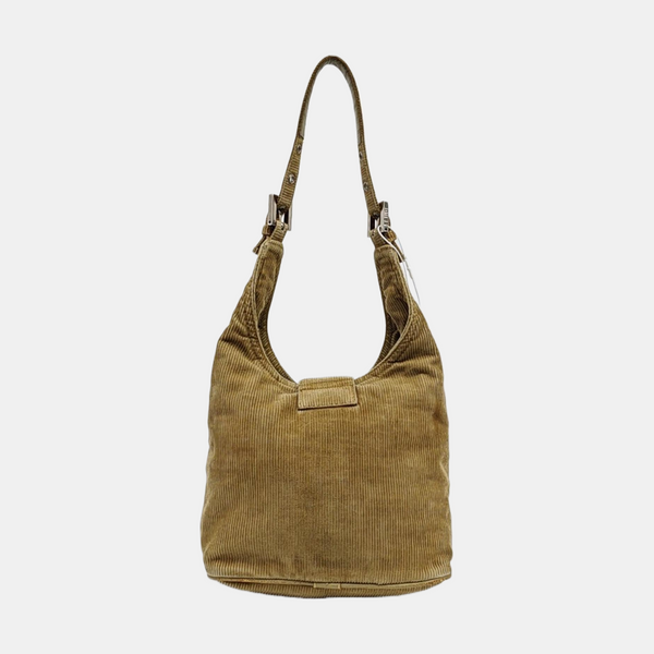 Corduroy Shoulder Bag Brown