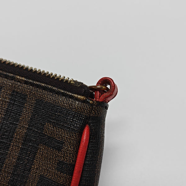 Coated Canvas Shoulder Bag Brown
