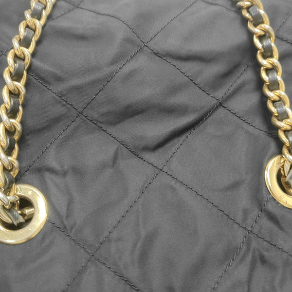 Nylon Quilted Nylon Black