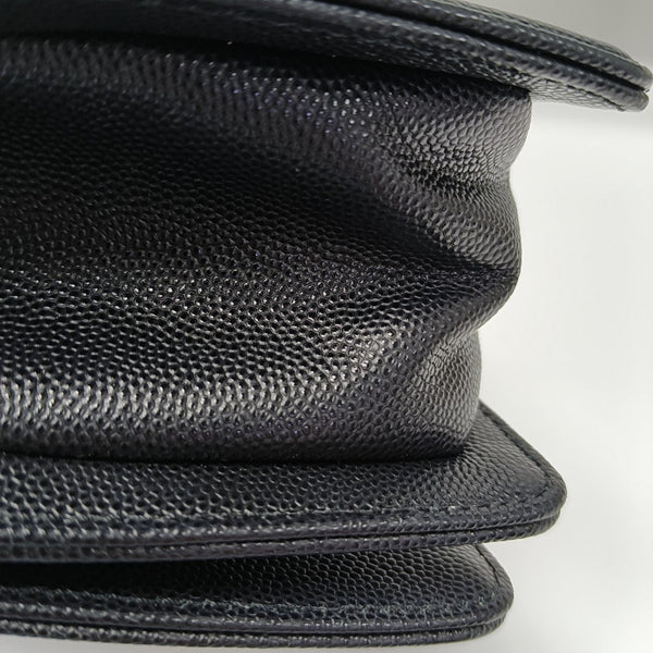 BOY CHANEL Small Quilted Grained Calfskin Black