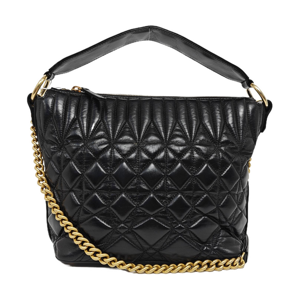 GABRIELLE Large Quilted Calfskin Black