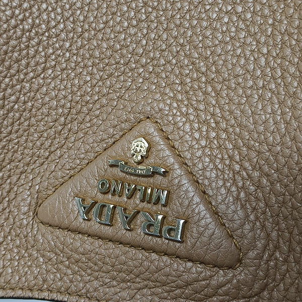 Calfskin Shoulder Bag Mini Brown
