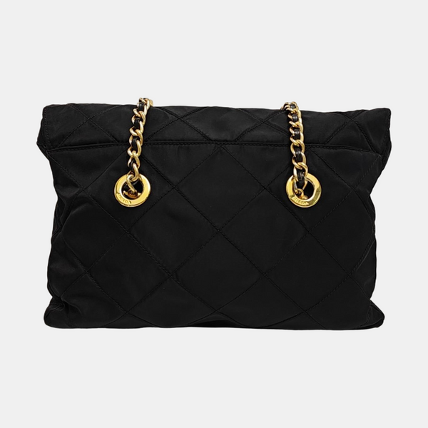 Nylon Quilted Nylon Black