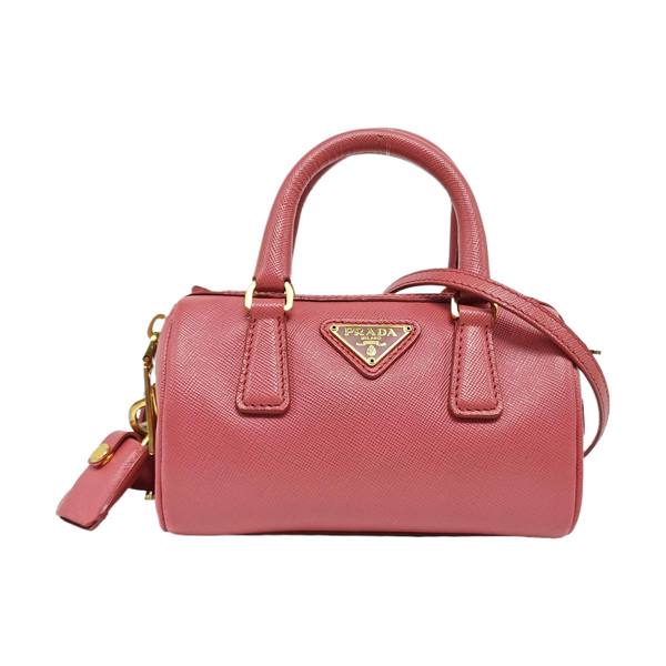 Saffiano Calfskin Shoulder Bag Pink