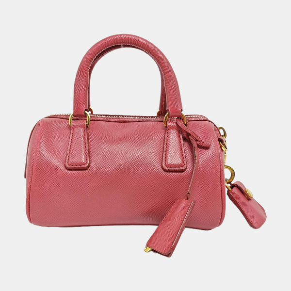 Saffiano Calfskin Shoulder Bag Pink
