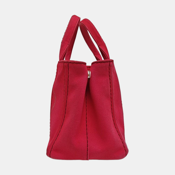 Denim Quilted Canvas Red