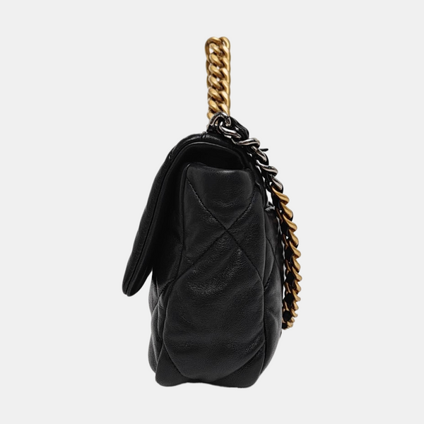 CHANEL 19 Small Quilted Lambskin Black