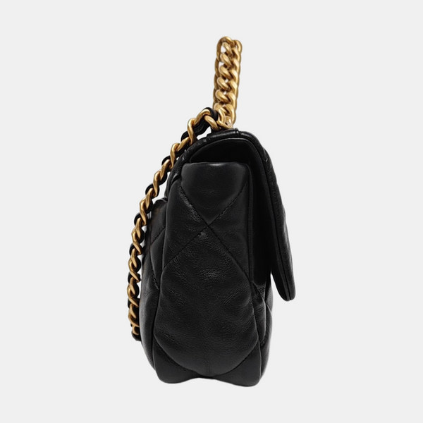 CHANEL 19 Small Quilted Lambskin Black