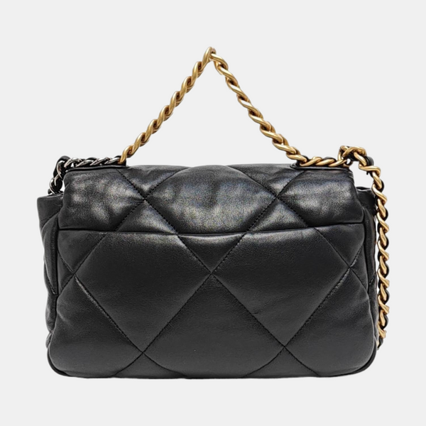 CHANEL 19 Small Quilted Lambskin Black
