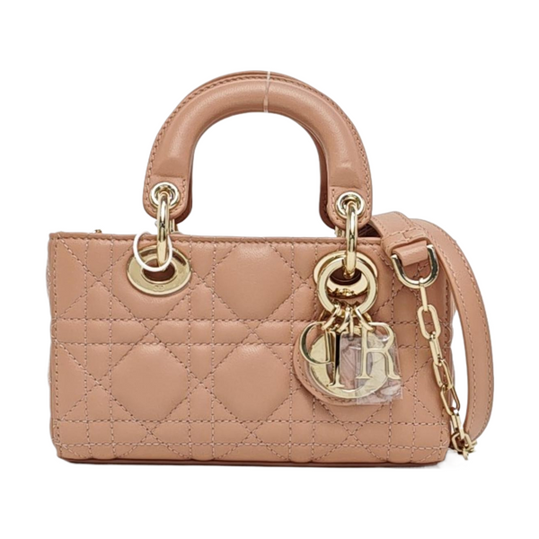 Lady D-Joy Super Mini Cannage Lambskin Pink