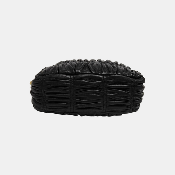Quilted Lambskin Shoulder Bag Black