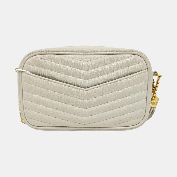 LOU Mini Chevron Calfskin White