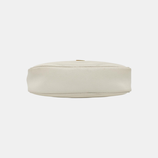 LOU Mini Chevron Calfskin White