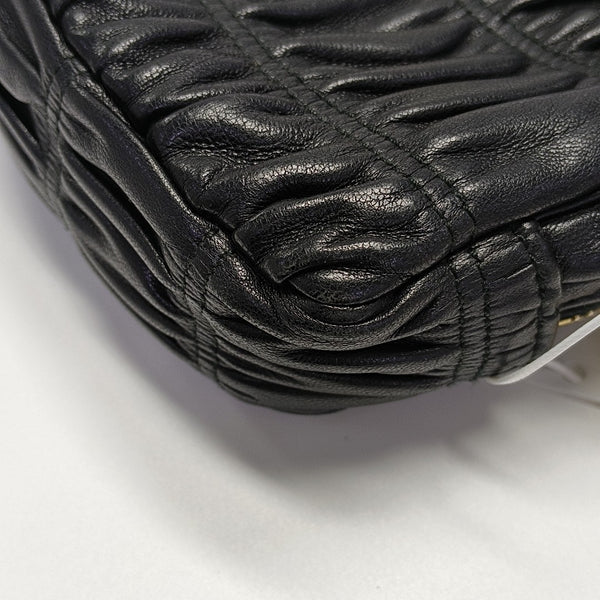 Quilted Lambskin Shoulder Bag Black
