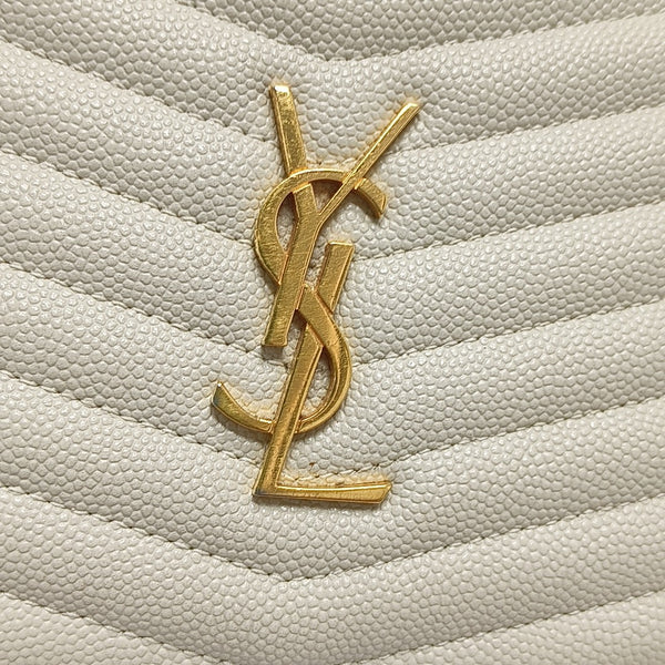 LOU Mini Chevron Calfskin White