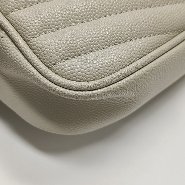 LOU Mini Chevron Calfskin White