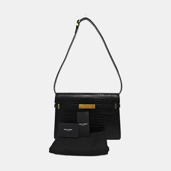 MANHATTAN Medium Calfskin Black
