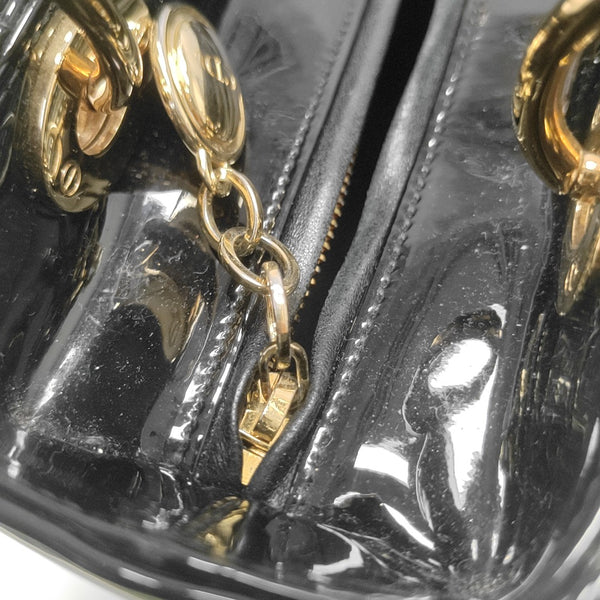 Lady Dior Medium Cannage Patent Leather Black