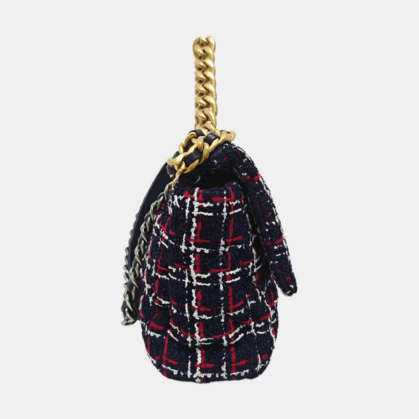 CHANEL 19 Large Quilted Wool Multicolor