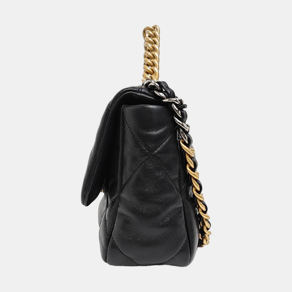 CHANEL 19 Small Quilted Lambskin Black