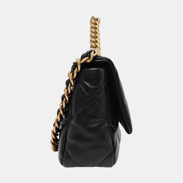 CHANEL 19 Small Quilted Lambskin Black