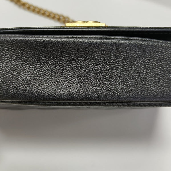 BOY CHANEL Mini Quilted Grained Calfskin Black