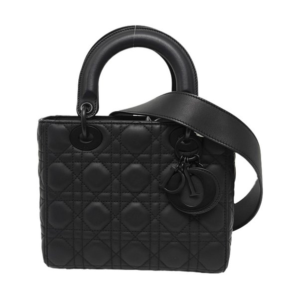 Lady Dior Small Cannage Calfskin Black