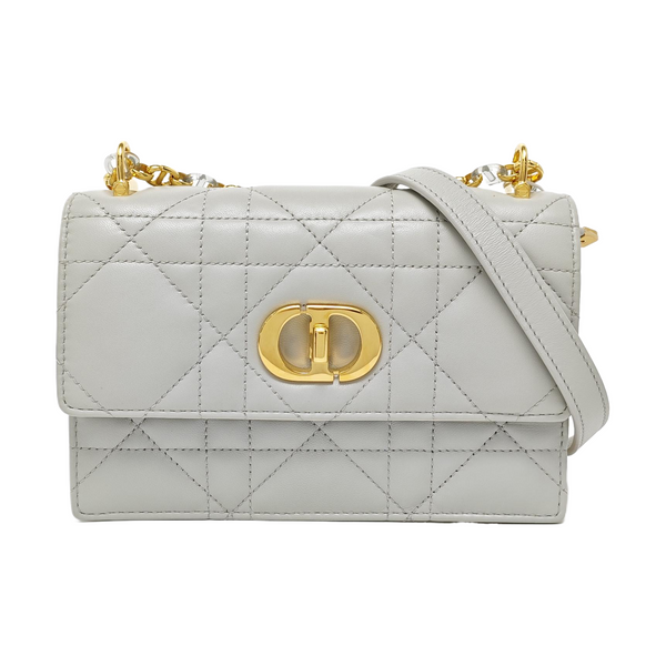 Miss Caro Mini Cannage Lambskin Gray