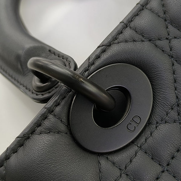 Lady Dior Small Cannage Calfskin Black