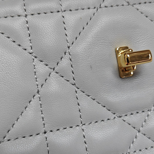 Miss Caro Mini Cannage Lambskin Gray
