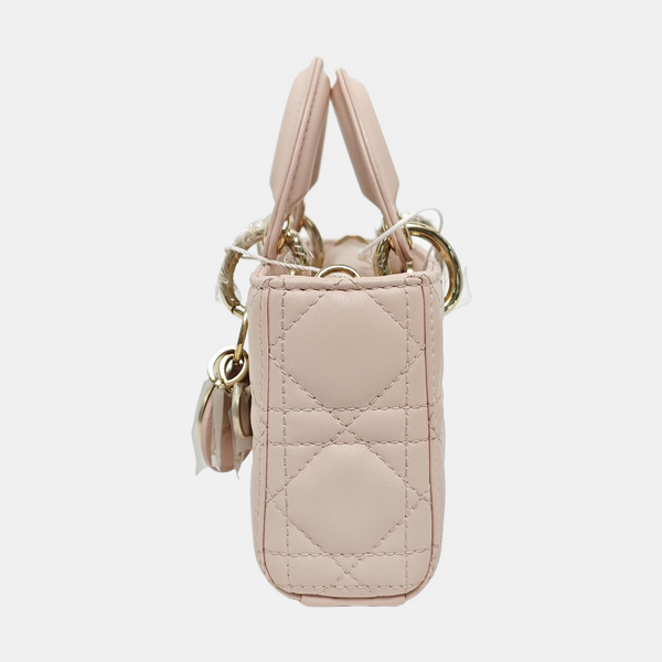 Lady D-Joy Super Mini Cannage Lambskin Pink
