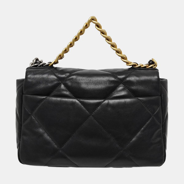 CHANEL 19 Small Quilted Lambskin Black