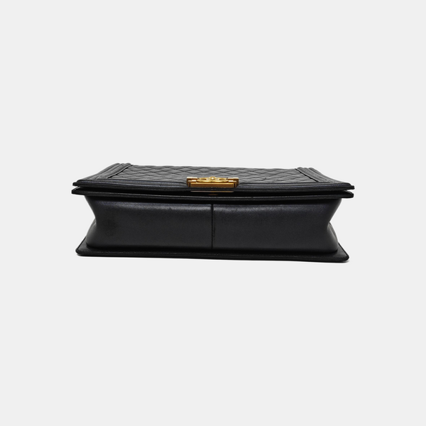 BOY CHANEL Extra Large Quilted Lambskin Black