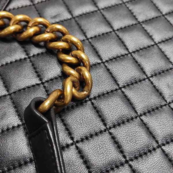 BOY CHANEL Extra Large Quilted Lambskin Black