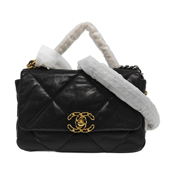 CHANEL 19 Small Quilted Lambskin Black