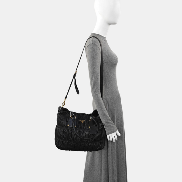 Gaufre Quilted Lambskin Black
