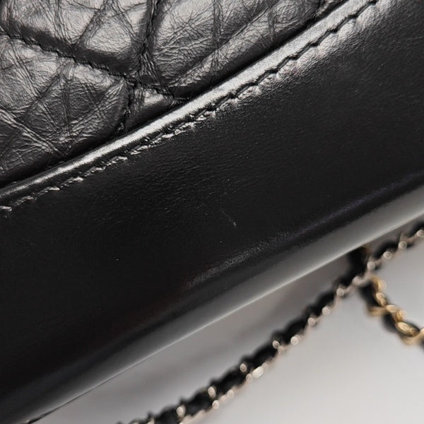 GABRIELLE Small Quilted Calfskin Black