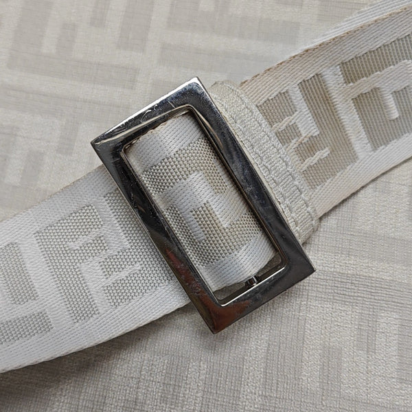Coated Canvas Crossbody Bag Gray