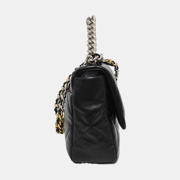 CHANEL 19 Medium Quilted Lambskin Black