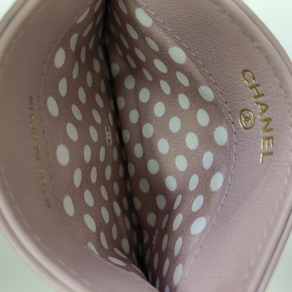 CHANEL 19 Small Quilted Lambskin Pink Card Holder