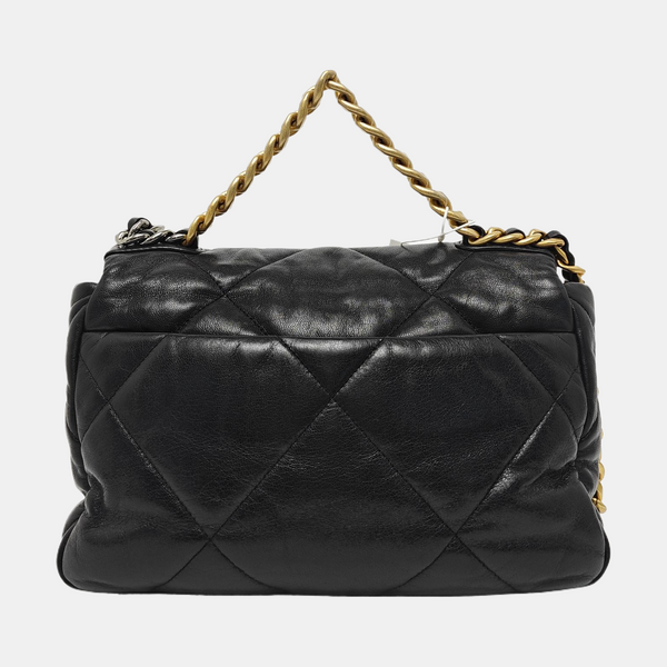 CHANEL 19 Small Quilted Lambskin Black