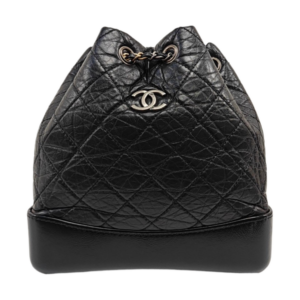 GABRIELLE Small Quilted Calfskin Black