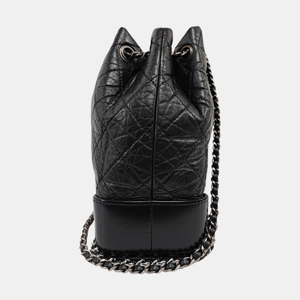 GABRIELLE Small Quilted Calfskin Black