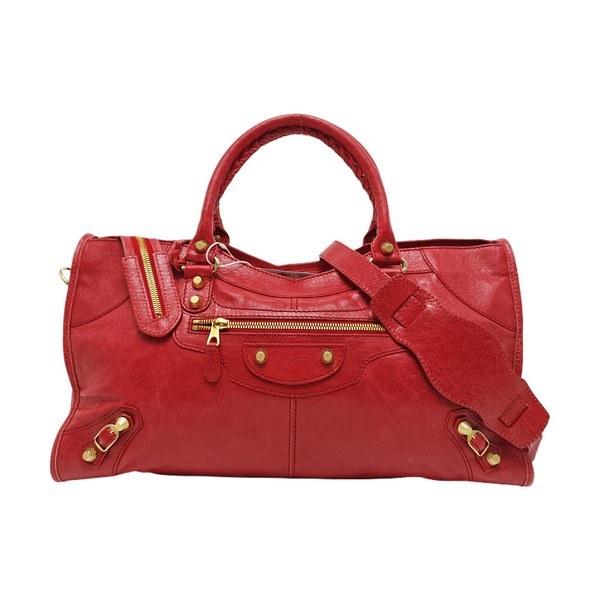 Classic City Medium Lambskin Red