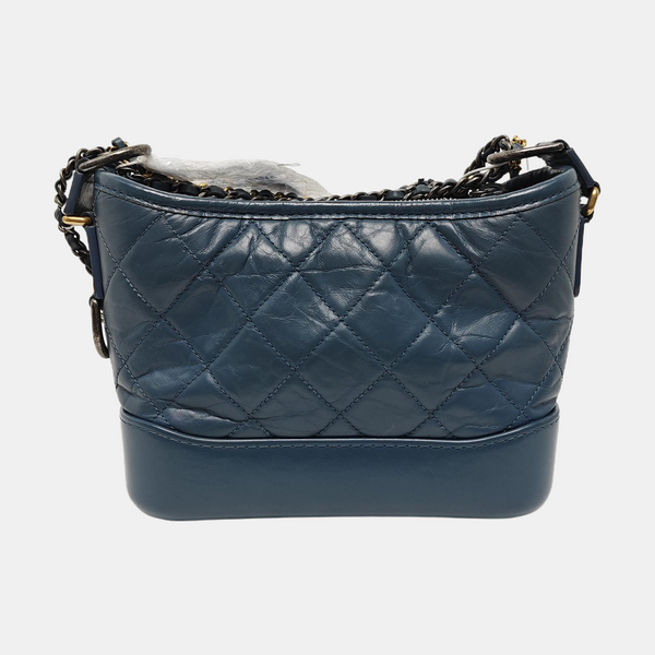 GABRIELLE Small Quilted Calfskin Blue