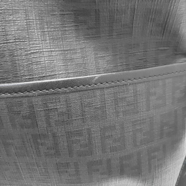 Coated Canvas Shoulder Bag Gray