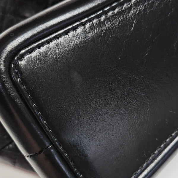 GABRIELLE Small Quilted Calfskin Black